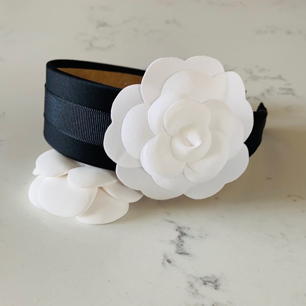White Camellia Handcrafted Headband